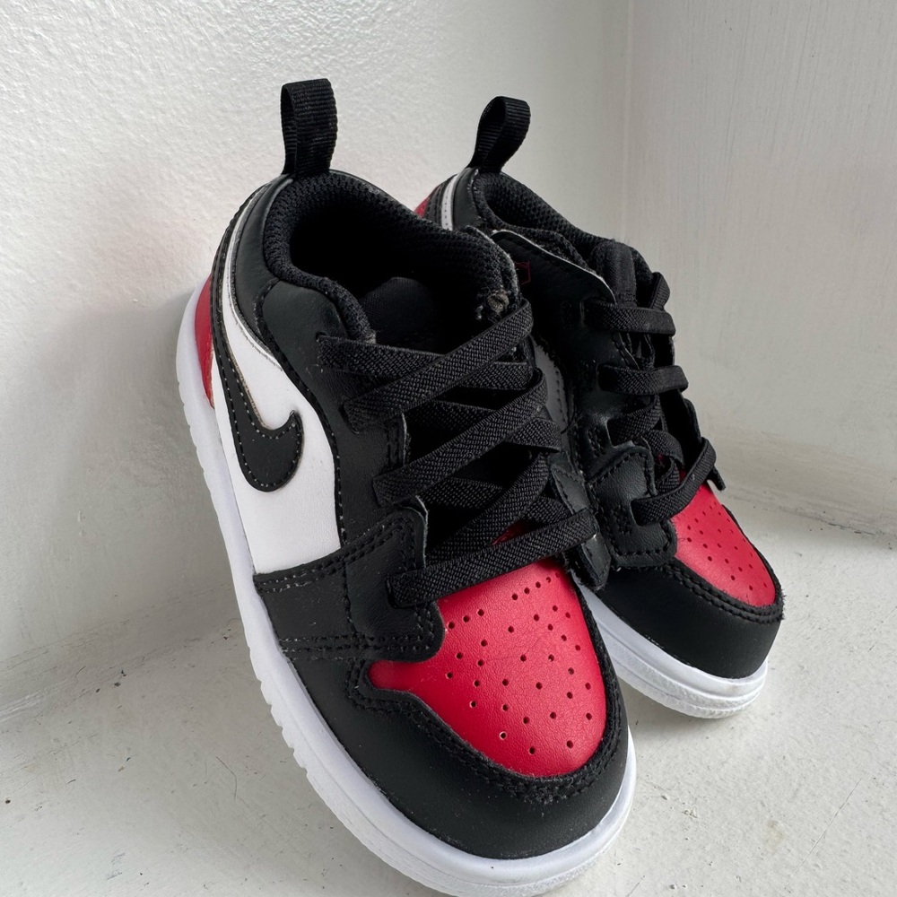 Air Jordan Kids Black and Red Sneakers
